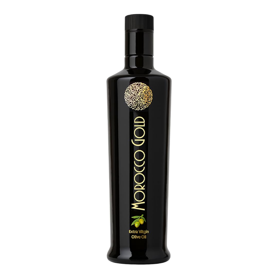 Morocco Gold bottle-pour: smooth drizzle for salads and finishing dishes.