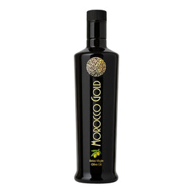 Morocco Gold bottle-pour: smooth drizzle for salads and finishing dishes.