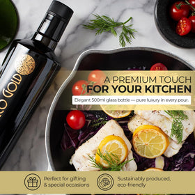 Morocco Gold dark-bottle-storage: protects flavor and polyphenols from light.