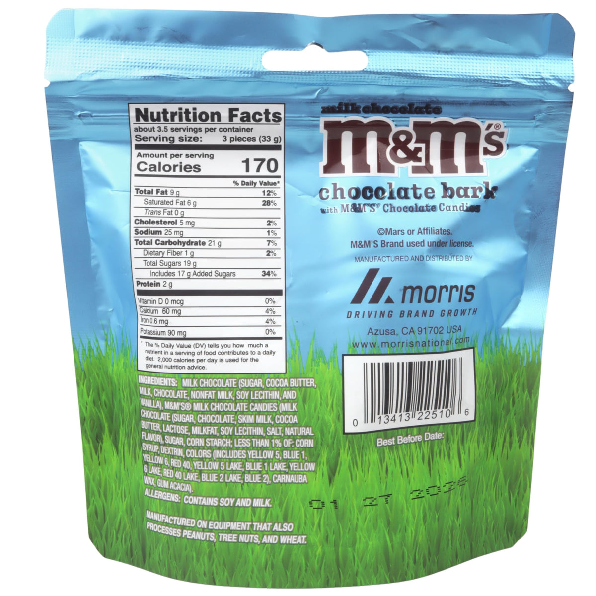 Morris National Inc festive chocolate bark arranged as Easter basket stuffer
