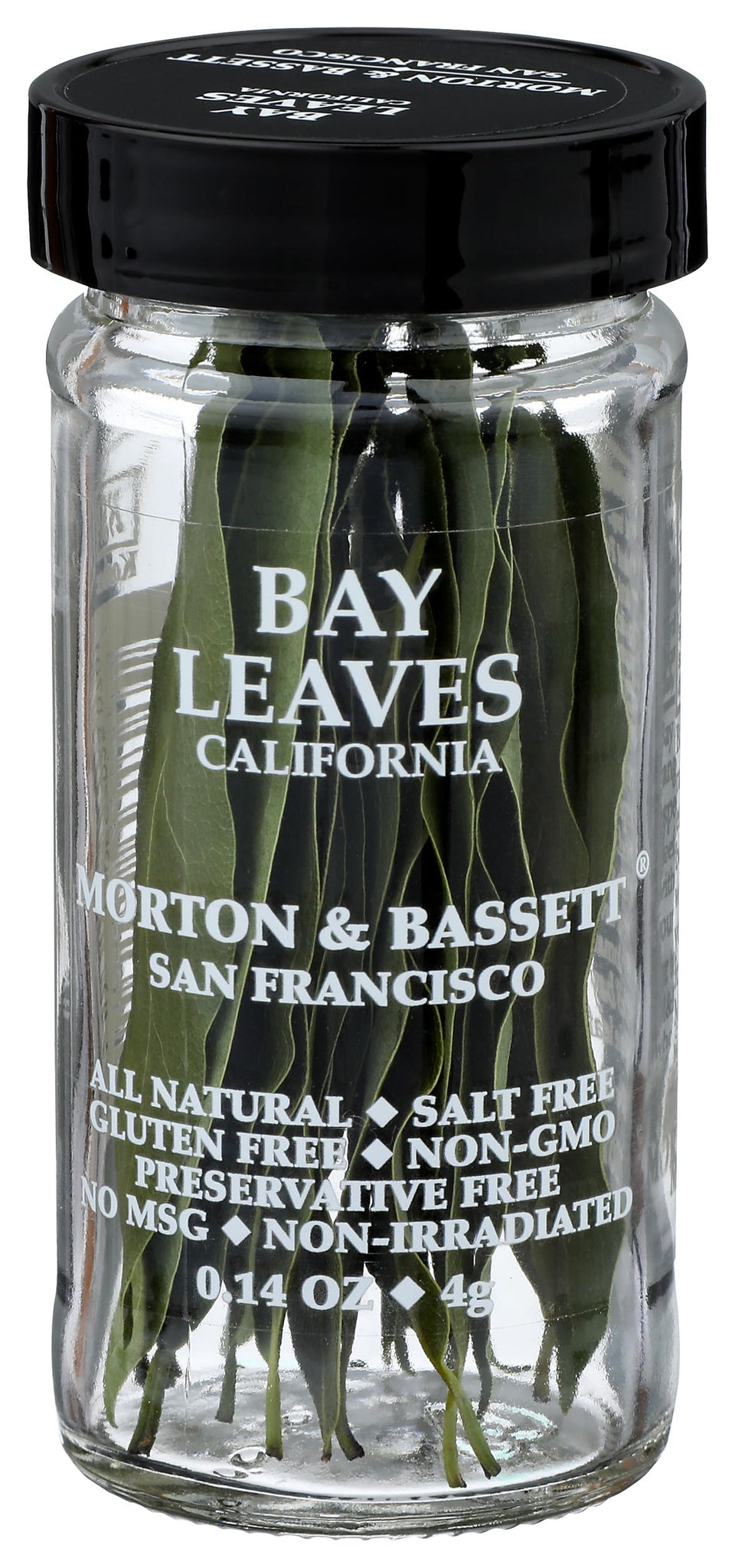 Morton & Bassett California Bay Leaves jar enhances soup flavor with a bold, fragrant note.