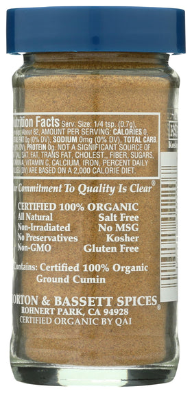 Close-up of Morton & Bassett cumin powder showing texture and aroma.