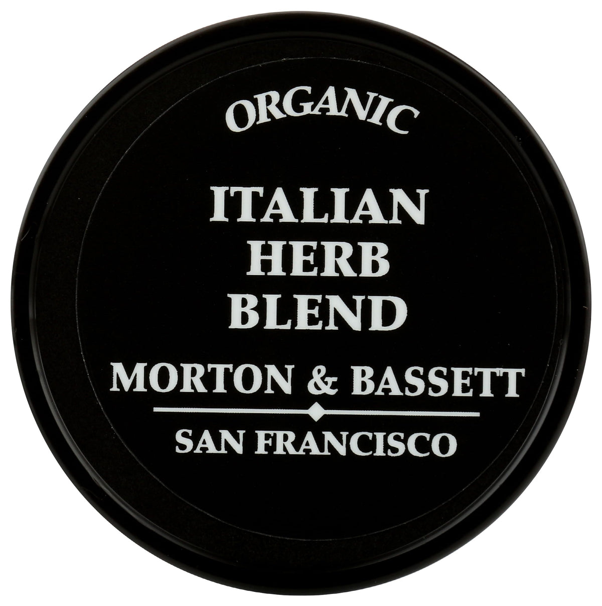 Close-up of dried herbs from Morton & Bassett Organic Italian Herb Blend for flavorful recipes.
