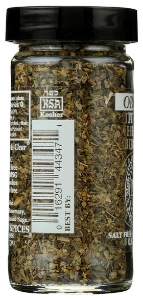 Jar side view of Morton & Bassett Organic Italian Herb Blend signals simple, additive-free seasoning.