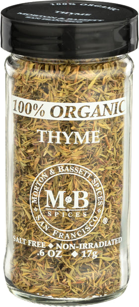 Morton & Bassett Thyme Organic bottle cap enhances everyday cooking with premium, aromatic spice.