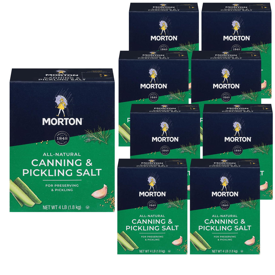 Morton canning salt 4 lb bulk pack for brining and preserving flavors
