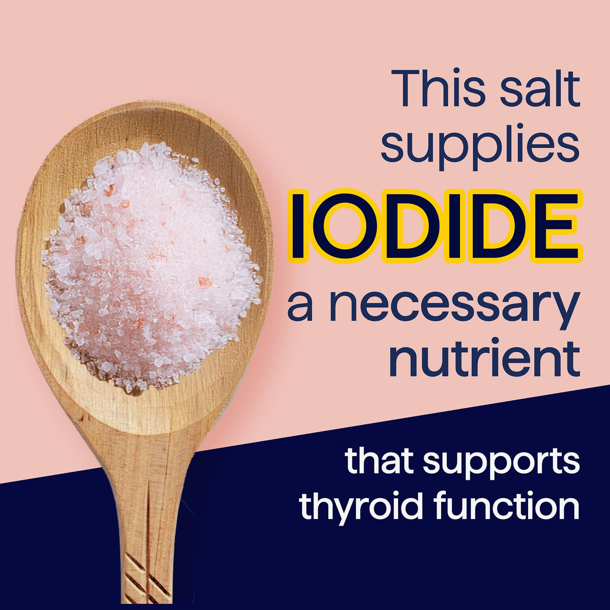 Morton iodized Himalayan pink salt being measured over a pan.