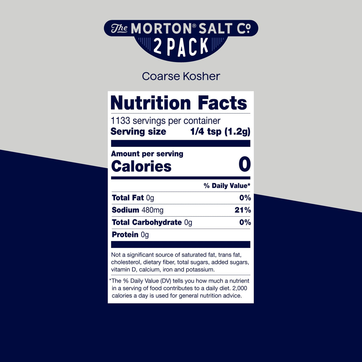 Morton Kosher Salt coarse crystals being pinched for precise seasoning.