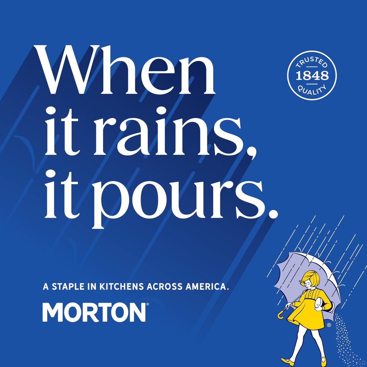 Morton Kosher Salt 3 lb box stored in a kitchen pantry.