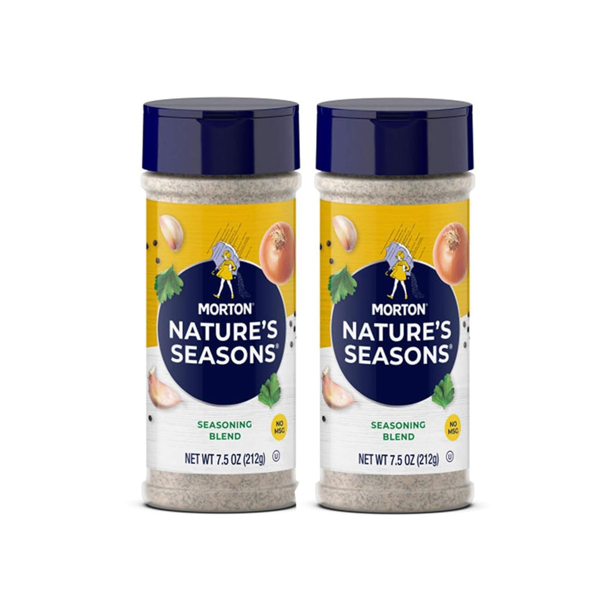 Morton Nature's Seasons 2-pack package front showing an all-purpose flavor enhancer.