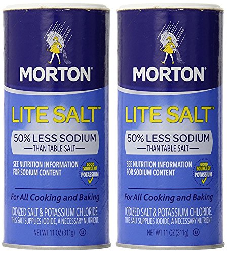 Morton Salt Lite Salt 11oz 2-pack, lower-sodium seasoning for everyday cooking