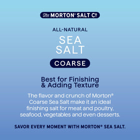 Morton Sea Salt shaker lid showcases easy pouring and measuring.