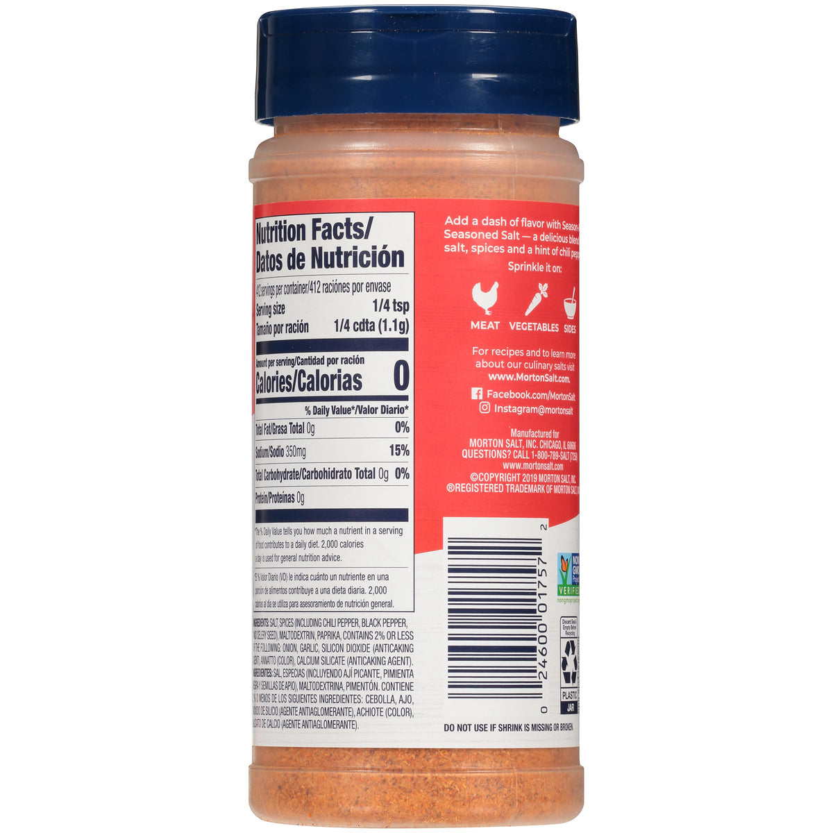 Morton Season-All shaker on table ready for quick, flavorful meals