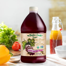 Mother Earth Organic Cabernet grapes raw pressed, cornerstone of flavor.