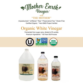 Mother Earth Vinegar 16 oz bottle for pantry.