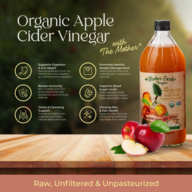Mother Earth Vinegar being poured, raw unfiltered ACV for vibrant marinades