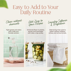 Kitchen use: dressings and marinades with Mother Earth Vinegar.