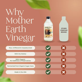 Organic label on Mother Earth Vinegar.