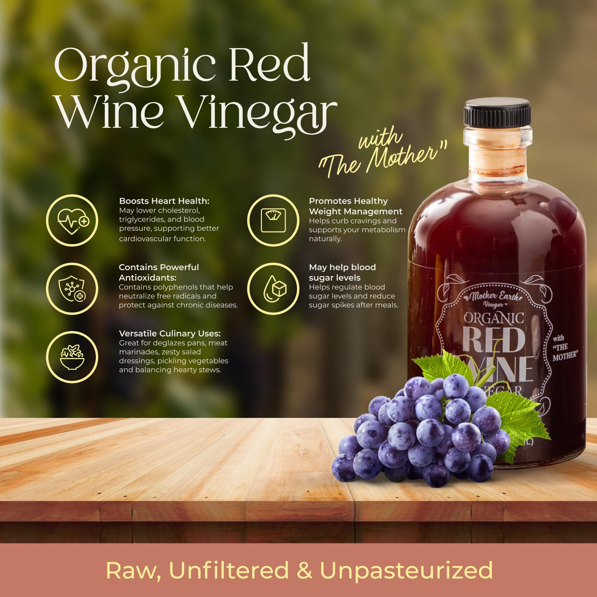 Close-up of The Mother in Mother Earth Vinegar showing live cultures.