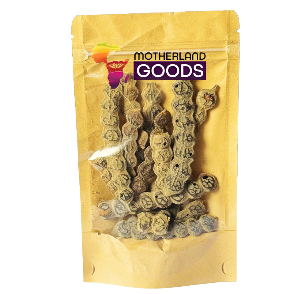 Motherland Goods dried bagaruwa pods closeup for natural skincare and daily wellness
