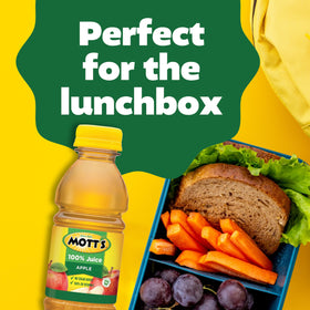 Portable 8oz Mott's apple juice for on-the-go hydration