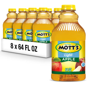 Mott's Apple Light Juice Drink bottle 64oz showing family-friendly size and lower-calorie option
