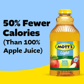 Mott's Apple Light Juice Drink pack of 8 bottles highlighting shared value and convenience