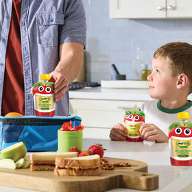 Mott's applesauce serving idea in a bowl with spoon
