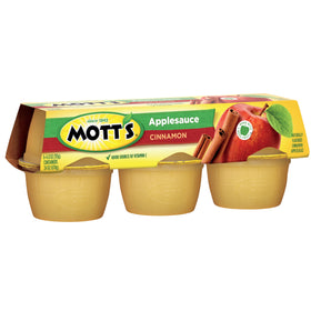 Mott's Cinnamon Applesauce 4oz cups kids snack on-the-go in tote.
