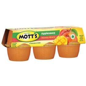 Mott's display packaging shows 12 packs of 6 cups