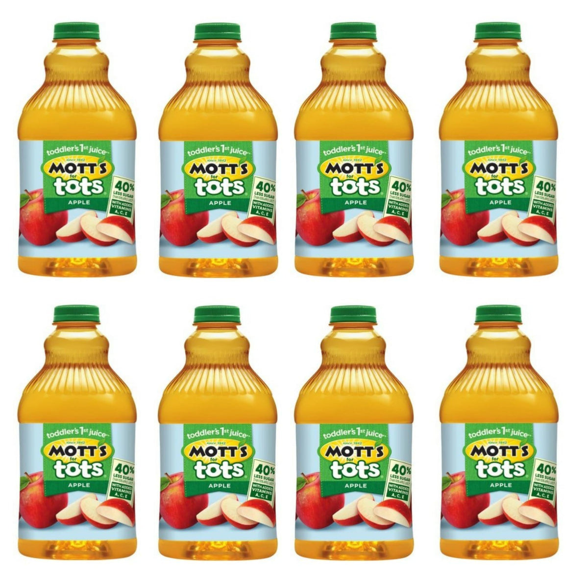 Motts For Tots Apple Juice 64oz bottle ready for toddler hydration.