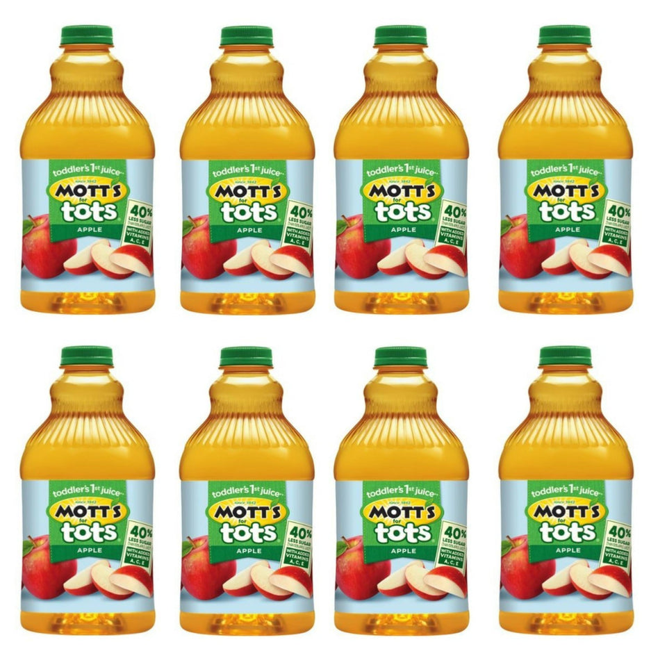 Motts For Tots Apple Juice 64oz bottle ready for toddler hydration.