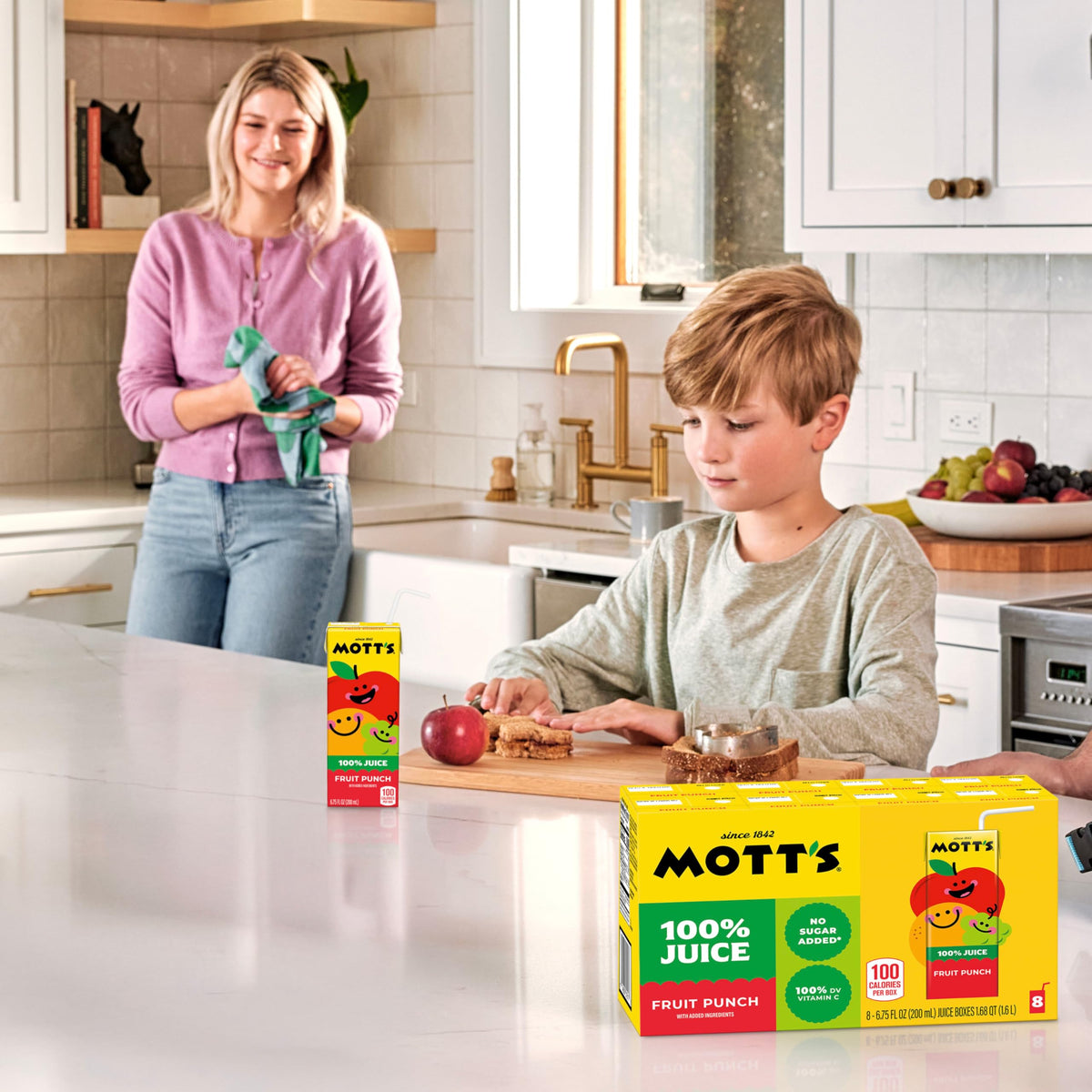 Mott's fruit punch bulk shipping friendly packaging for retailers.