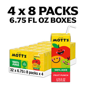 Mott's fruit punch poured into glass reveals vibrant color and fresh aroma.