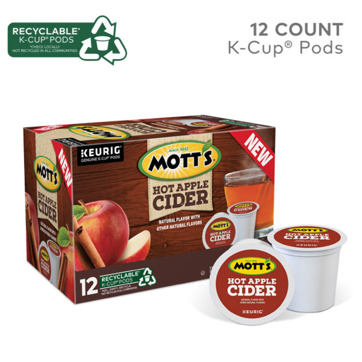 Brewing Mott's hot apple cider at 8 oz for a balanced cup.