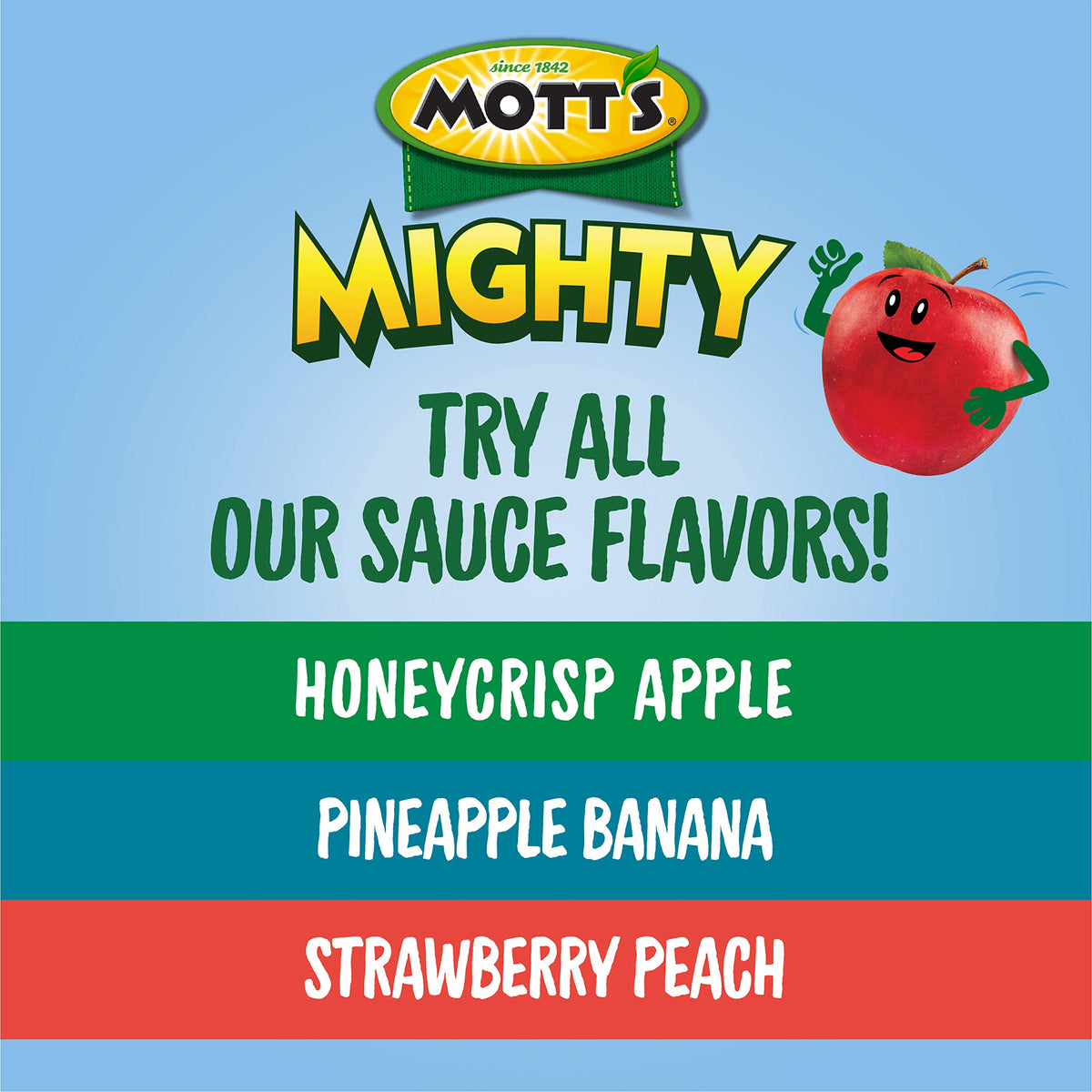 Mott's Mighty 72-count pack of applesauce cups for families.