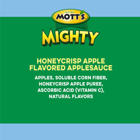 Mott's Mighty Applesauce Strawberry Peach pouch with no sugar added