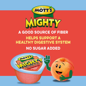 Mott's Mighty fiber blends applesauce offers fiber-rich, satisfying snacking.