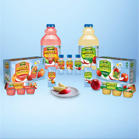 Mott's Mighty Honeycrisp Applesauce nutrition facts panel communicates fiber content clearly