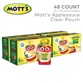 Mott's Applesauce with no artificial flavors for clean snacking.