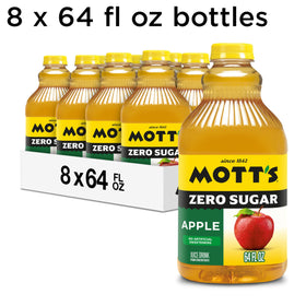 Mott's Zero Sugar Apple Juice Pack 8 Bottles—great for school lunchbox hydration.