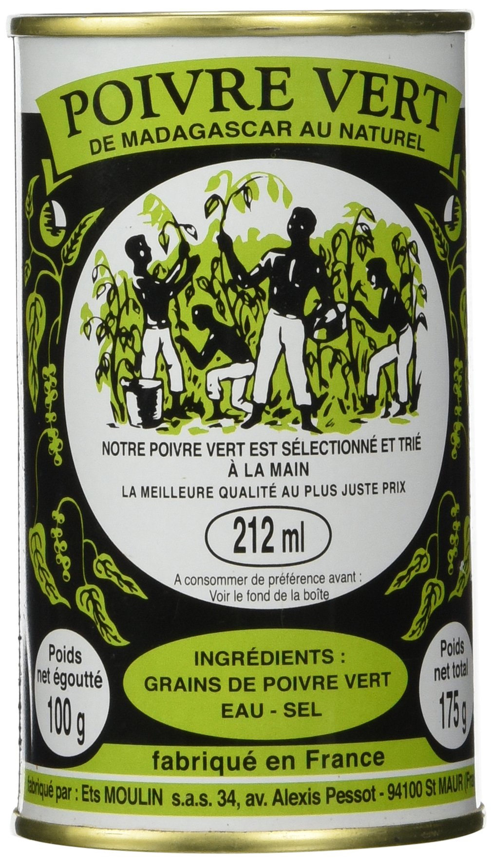 Moulin Green Peppercorns in Brine ready-to-use for seasoning stews and roasts