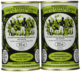 Moulin Madagascar Green Peppercorns in Brine jar label—vibrant color and premium packaging for home cooks