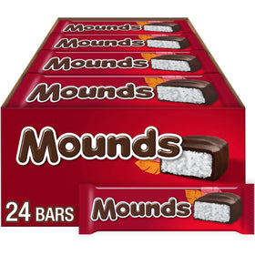 MOUNDS bulk box with 24 coconut and dark chocolate bars for sharing