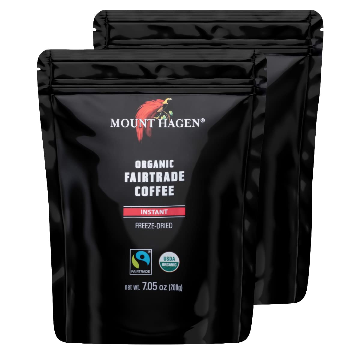 Mount Hagen 2-pack instant coffee front view for quick mornings.