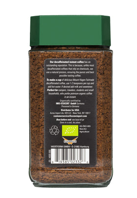 Mount Hagen CO2 decaffeination logo indicating high flavor retention