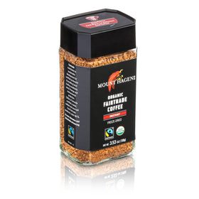 Mount Hagen freeze-dried coffee crystals in a small bowl for fast preparation.