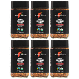 Mount Hagen freeze-dried instant coffee 6-pack jars for quick, smooth brews anytime