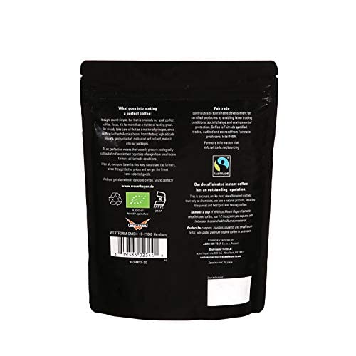 Mount Hagen organic Arabica decaf beans for a smooth cup.