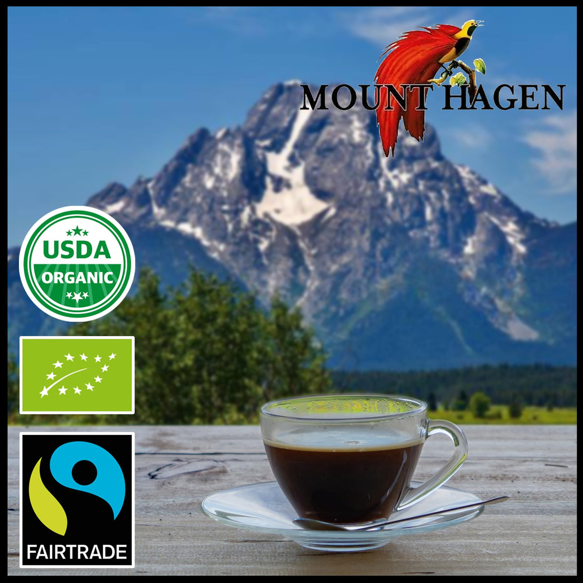 Mount Hagen ready-to-brew instant coffee cup ideal for travel mornings